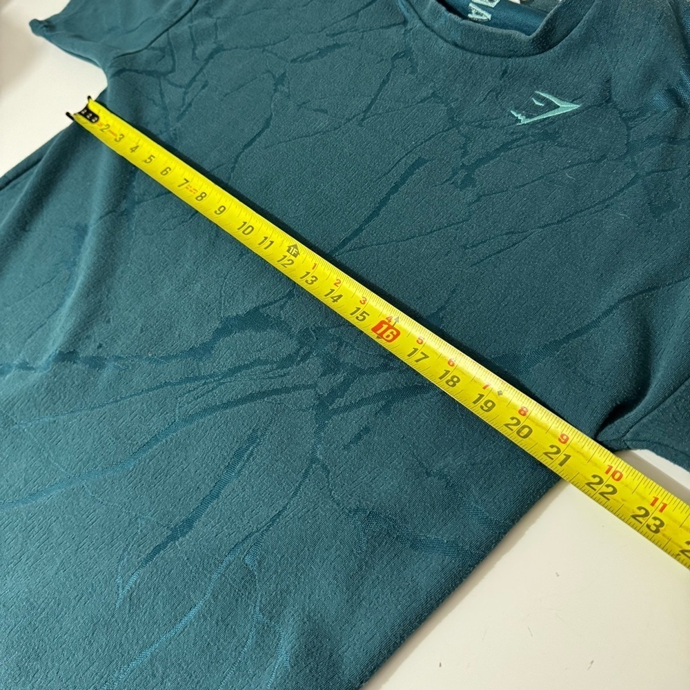 Gymshark Teal textured, activewear, active leisure Short Sleeve Tee - Picture 4 of 6